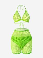 Wholesale Sexy Hollow Out Halter Bikini Swimsuit Three Pieces Sets QKO042204 Wholesale7