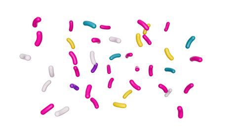 Colorful Sprinkle Falling 3d Illustration 27720719 PNG