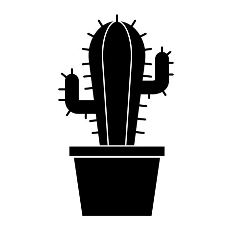 Prickly cactus silhouette icon. 46030270 Vector Art at Vecteezy