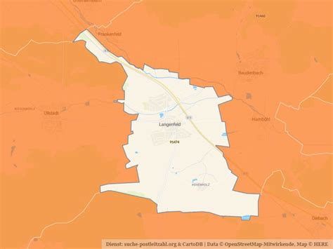 91474 Langenfeld Mittelfranken mit PLZ Karte und Straßenverzeichnis