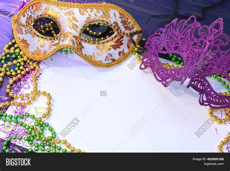 Mardi Gras Mask Beads Image And Photo Free Trial Bigstock