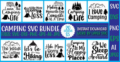 Camping Svg Bundle Vol 3 Bundle · Creative Fabrica