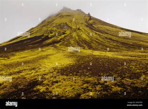 Moss Volcano Maelifell In Iceland Highlands Stock Photo Alamy