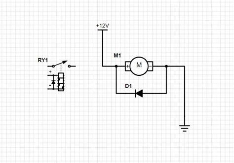 ☑ Flyback Diode Motor Circuit