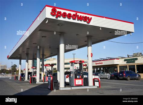 A Speedway gas station in South San Francisco, California, seen on ...