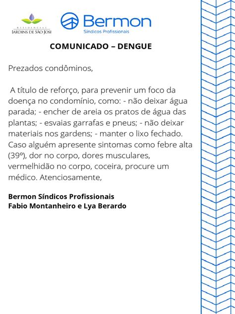 Comunicado Dengue Pdf