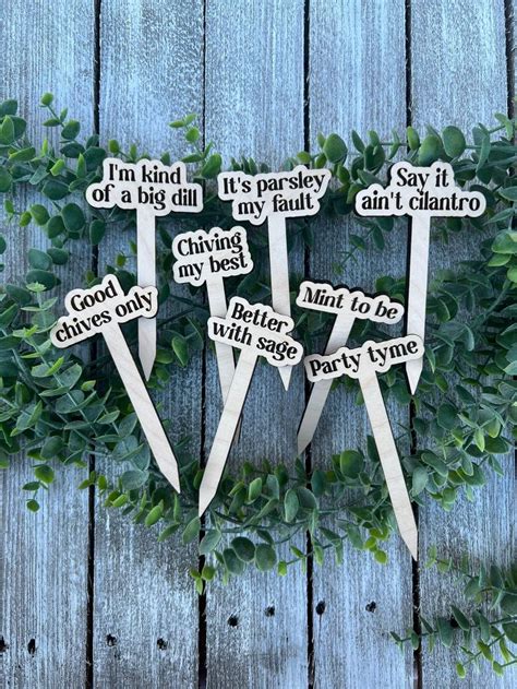 Plant Stakes Funny Plant Stakes Plant Tags Herb Picks Plant Mom