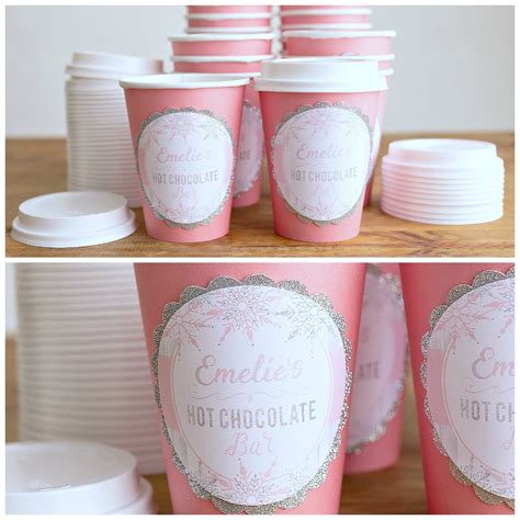 Hot Chocolate Bar Hot Cocoa Cups Winter Baby Shower Winter Onederland Girl Winter Party