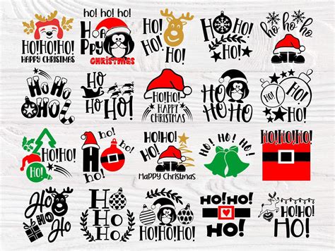 Funny Christmas Svg Bundle Ho Ho Ho Svg Cut Files By Tonisartstudio