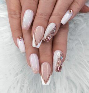 Pretty Rose Gold Nails With Diamonds Nail Designs Daily