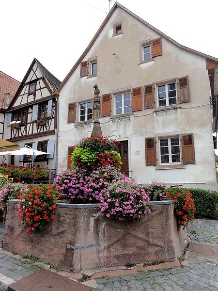 Fontaine dite Stockbrunnen à Dambach la Ville PA00084679 Monumentum