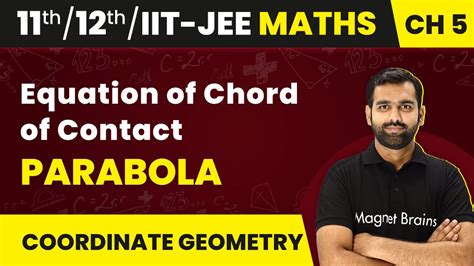 Equation Of Chord Of Contact Parabola Maths Class Iit Jee