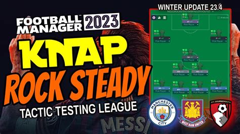 Fm Tactic Testing League V Knap Rock Steady Football Manager