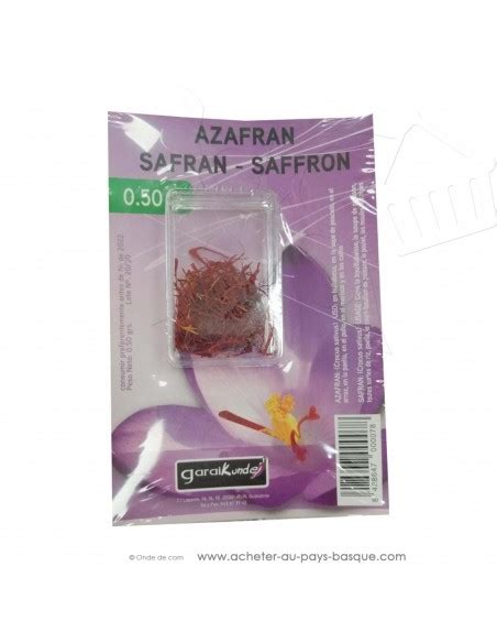 Safran Filament Pistil 05g Garaikunde épice Paëlla Condiment Espagnol