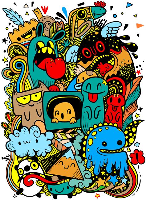 Abstract Grunge Monster Graffiti sticker - TenStickers