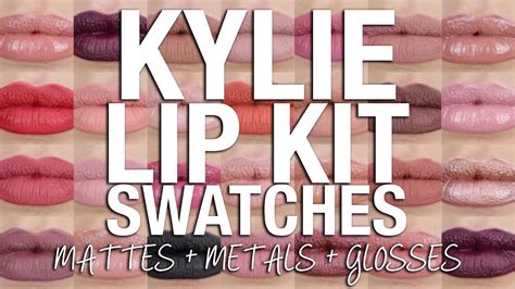 ULTIMATE Kylie Lip Kit Swatches & Review (+ Metals & Gloss) - YouTube