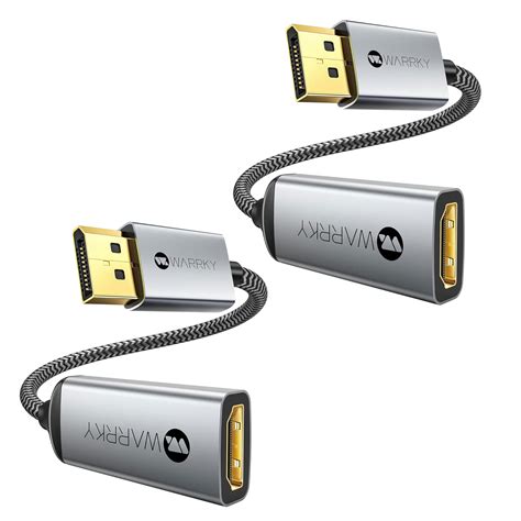 Displayport To Hdmi Adapter Pack K Uhd Warrky K Gold Plated