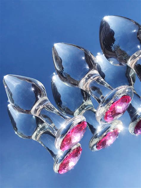 Transparent Crystal Anal Cap With Pink Diamond Head Bright Etsy