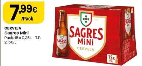 Promo O Cerveja Sagres Mini Pack X L Em Intermarch