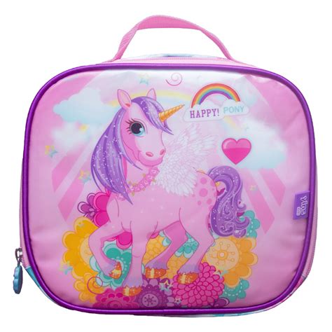 Kit Mochila De Rodinhas Lancheira T Rmica Estojo Happy Pony Yins