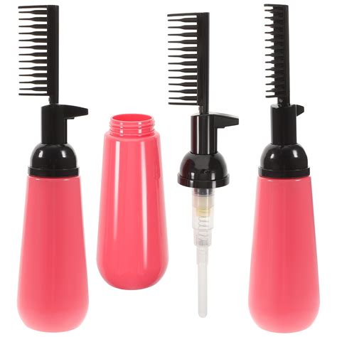 3pcs Empty Hair Dye Applicator Brush Bottle Hair Coloring Dispensing