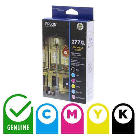 E277XLVP Epson 277XL Genuine High Yield Ink Cartridge Value Pack B C