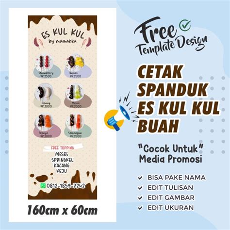 Banner Spanduk Es Kul Kul X Cm Bisa Di Edit V Lazada Indonesia