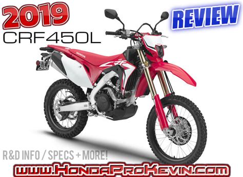 2019 Honda CRF450L Review of Specs / Features + R&D Info | All-NEW Dual ...