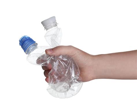 Closeup Of A Plastic Old Dirty Water Bottle Isolated On A White