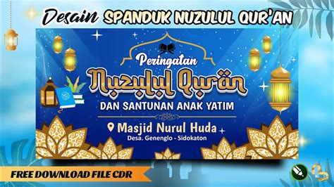 Desain Banner Nuzulul Qur An Ramadhan 1444 H Free File CDR Nur