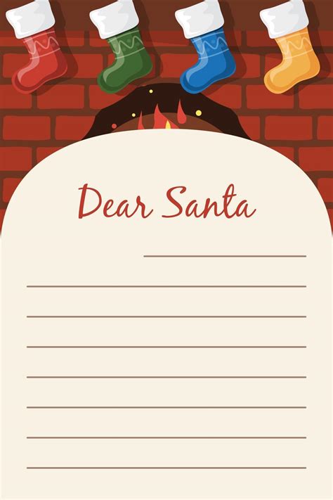 Dear Santa Card Template 2825137 Vector Art At Vecteezy