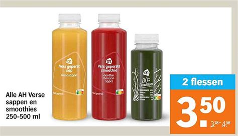 Alle AH Verse Sappen En Smoothies 250 500 Ml Aanbieding Bij Albert