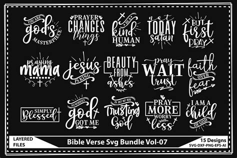 Bible Verse Svg Bundle Vol 07 Graphic By Craft Store Creative Fabrica