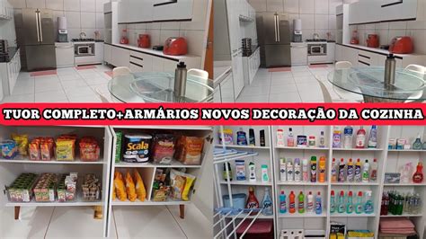 TUOR COMPLETO PELA COZINHA ARMÁRIOS NOVOS NOVA DECORAÇÃO DA COZINHA