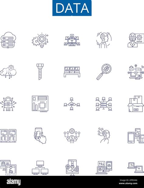 Data Line Icons Signs Set Design Collection Of Data Analytics