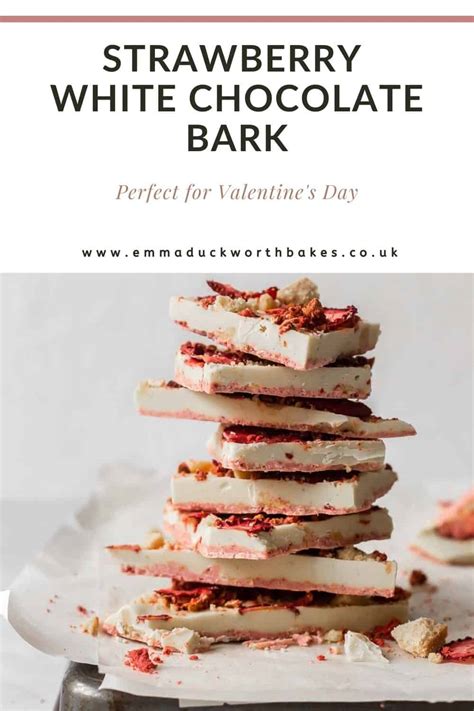 Strawberry White Chocolate Bark Emma Duckworth Bakes