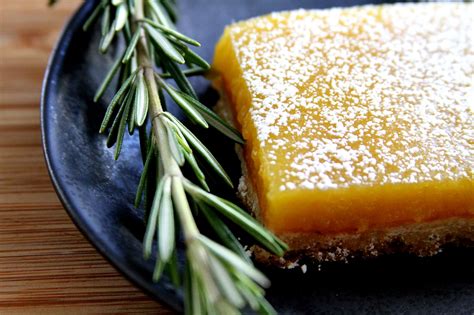 Meyer Lemon Bars With Olive Oil Rosemary And Sea Salt A Cup Of Sugar