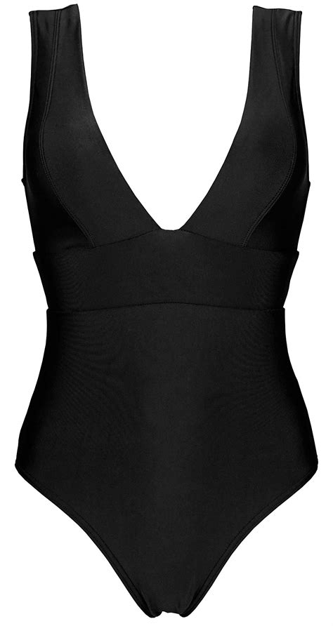 Womens One Piece V Plunging Neckline Bikini Medium High Leg Desertcart Sri Lanka