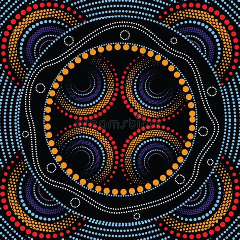 Fondo Aborigen Del Vector Del Arte Ilustración del Vector Ilustración