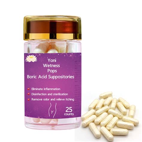 Hot Selling Organic Yoni Pops Boric Acid Capsules Natural Vaginal Detox Pills Vagina Suppository