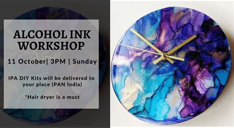 Alcohol Ink On Clocks Ipa Diy Kit