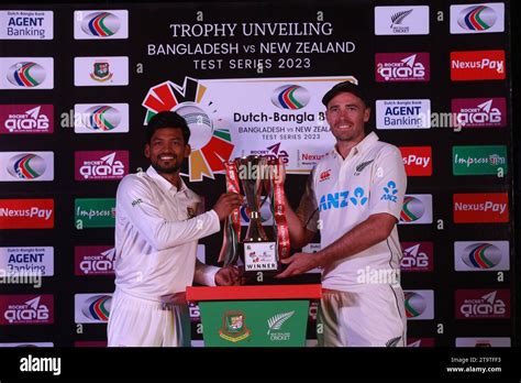 Bangladesh Test Team Captain Najmul Hossain Shanto L And New Zealand