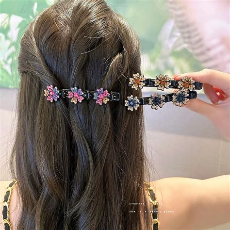 Acpopmovie Pinces Cheveux De Style Cor En Pour Femmes Et Filles Fleurs