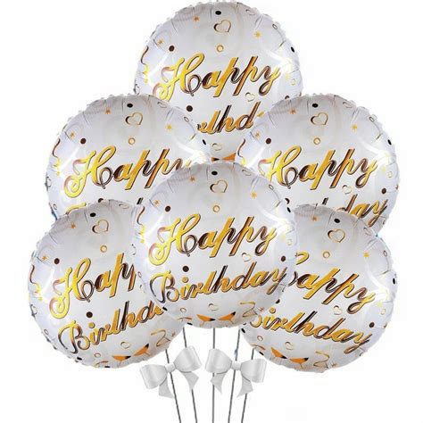 Helium Happy Birthday Round Foil Balloon White At Rs Piece In New