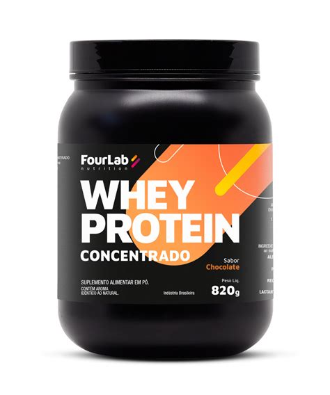 Whey Protein Concentrado 820g Fourlab Nutrition