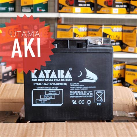 Jual Aki Ups Kayaba Deep Cycle Vrla Battery Kyb 12 18 12v 18ah Solar