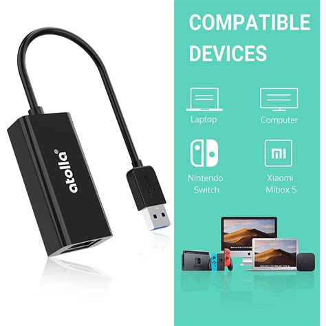 Adaptor Ethernet Atolla Usb 3 0 Rj45 1000 Mbps Negru Emag Ro