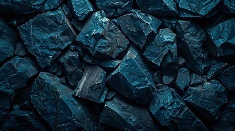 Premium Photo Dark Blue Stone Background Toned Rock Texture