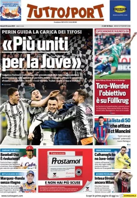 RASSEGNA STAMPA Le Prime Pagine Dei Giornali