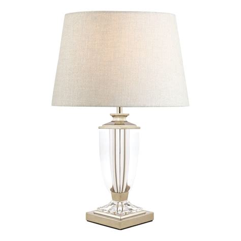 Laura Ashley LA3688772 Q Carson 1lt Table Lamp Polished Nickel And